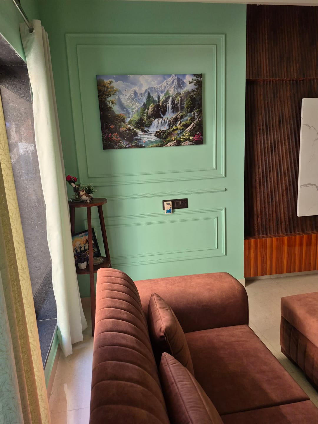 Customer photo review of Waterfall : The Cascade in the Clouds Canvas Wall Painting