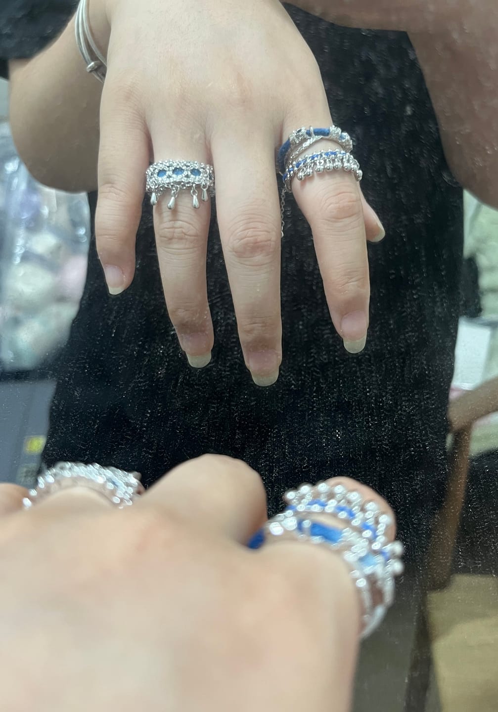Customer photo review of "MIAO" 925 Sterling Silver Tassel Statement Ring