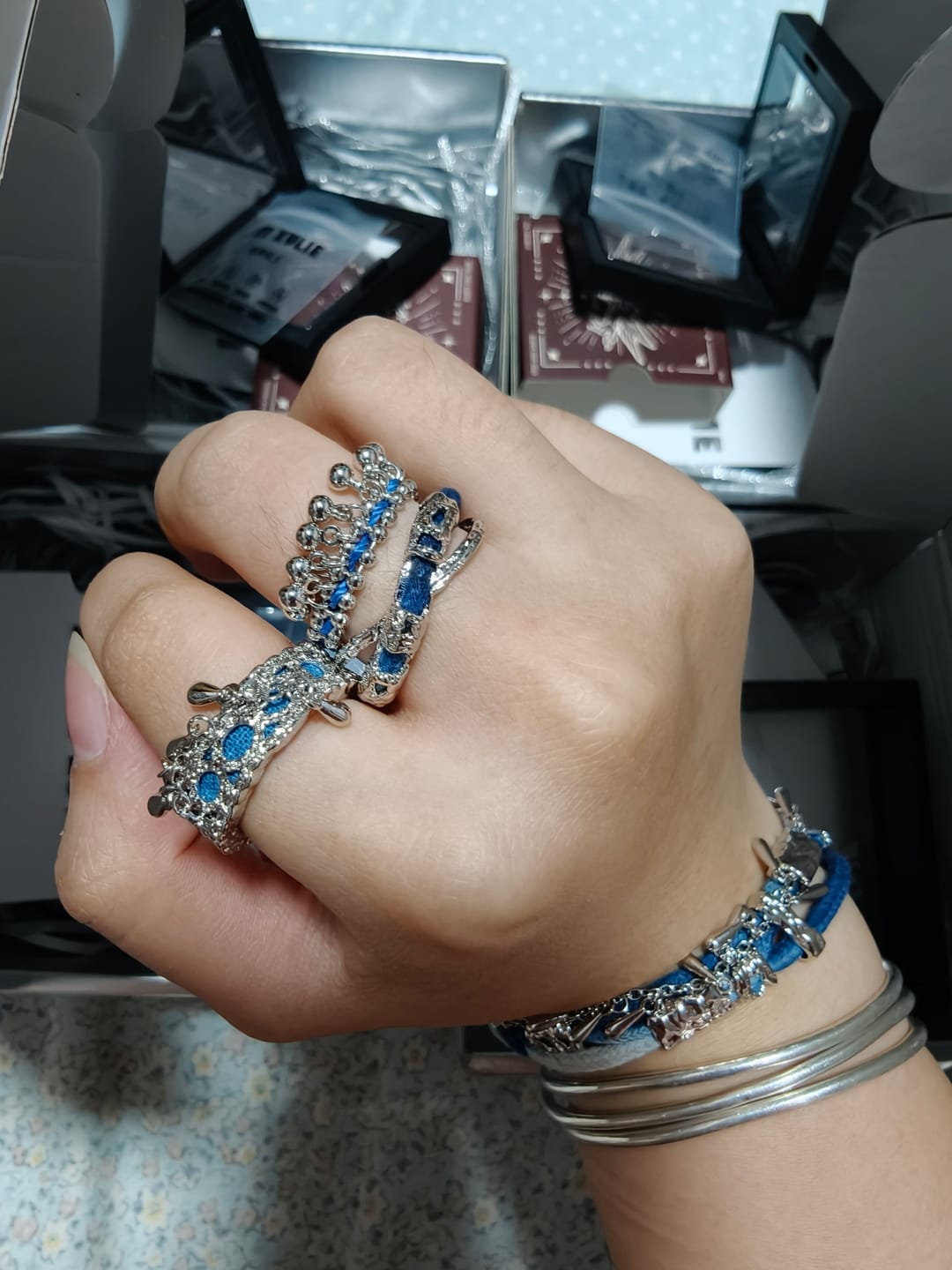 Customer photo review of "MIAO" 925 Sterling Silver Tassel Statement Ring