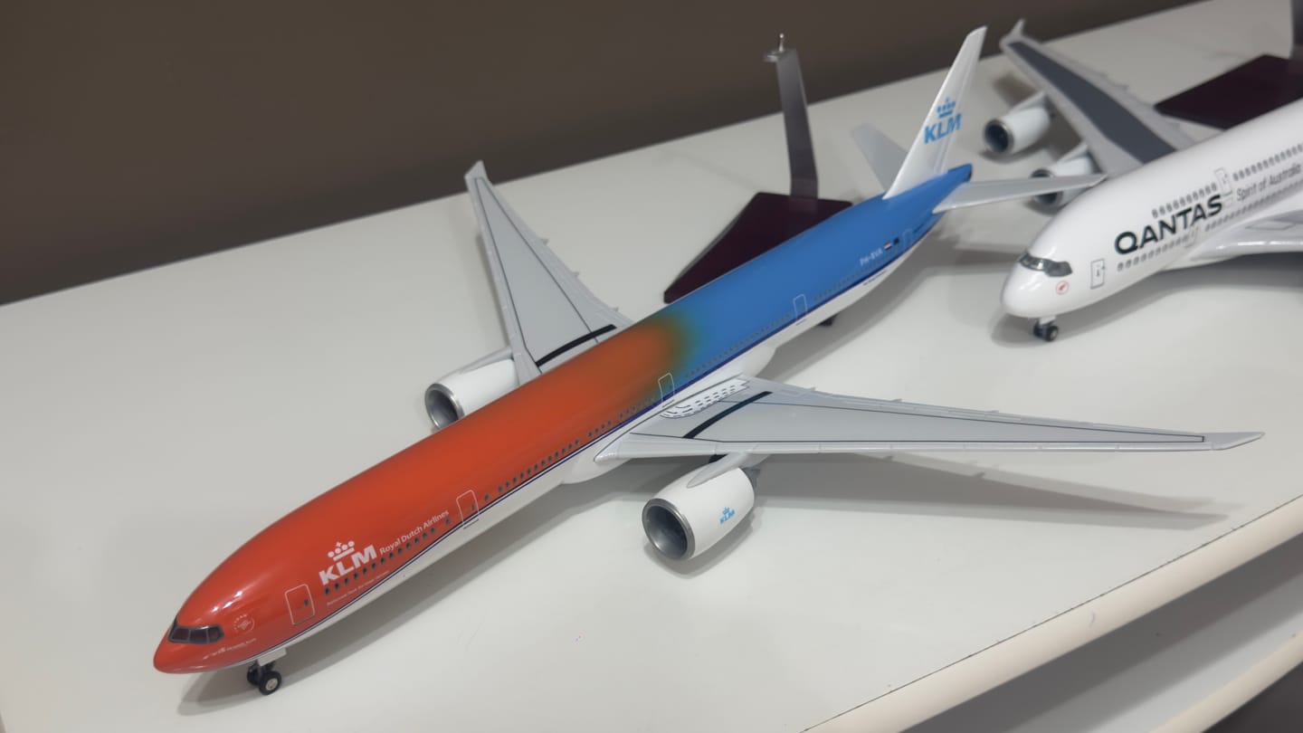 Customer photo review of KLM Boeing 777-300ER Orange Pride Edition 1:157 Scale Model