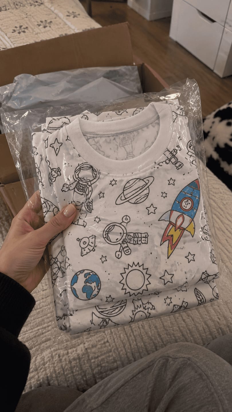 Customer photo review of ColorJoy™ Color-In Pajama Set