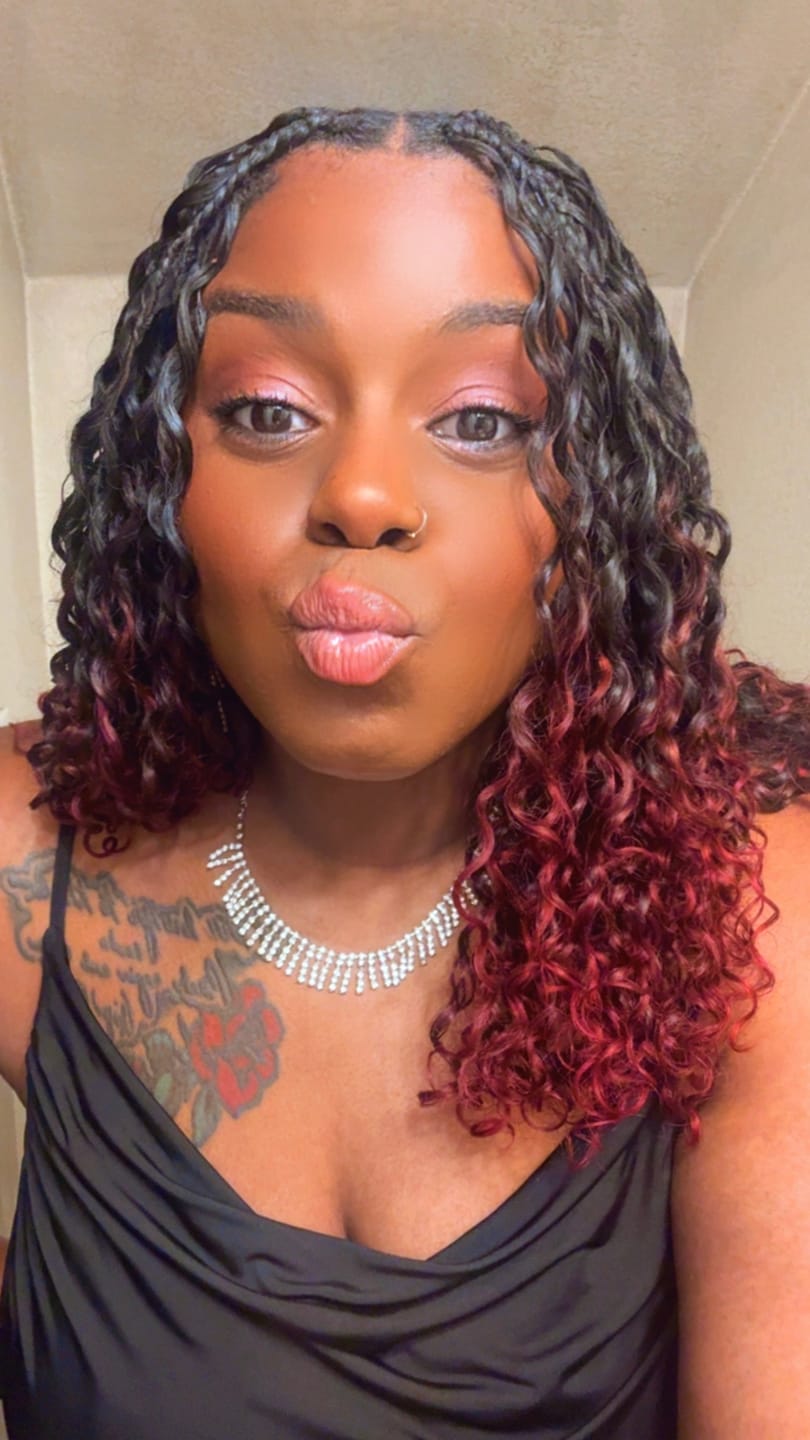 Customer photo review of Spanish Curl Human Crochet Hair