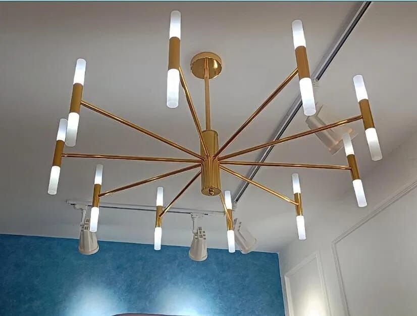 Customer photo review of Iron Chandelier, Acrylic Shades, Stick Style, LED, 68-100 cm