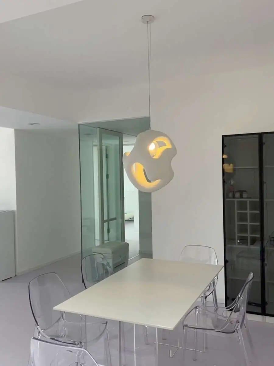Customer photo review of Pendant Light, Openwork Resin Ball Shade, 45 cm, Adjustable Wire