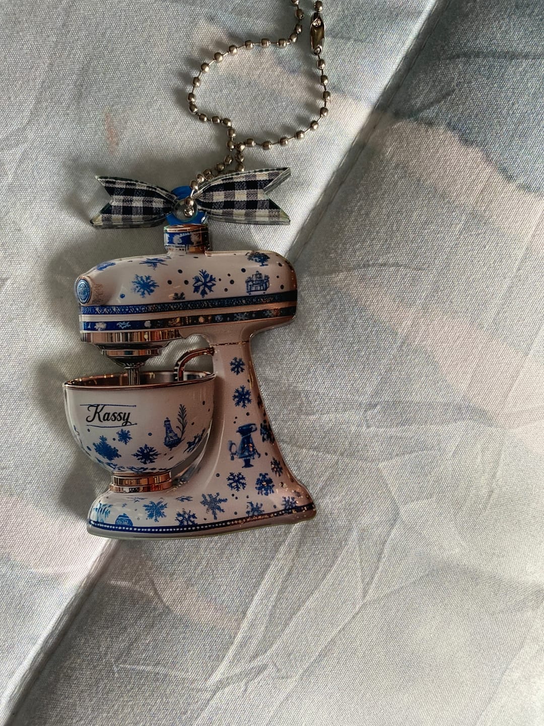 Customer photo review of Personalized Kitchen Baking Mixer Ornament With Name & Bow - Christmas Gift For Home Chef Foodie Cooking Lover