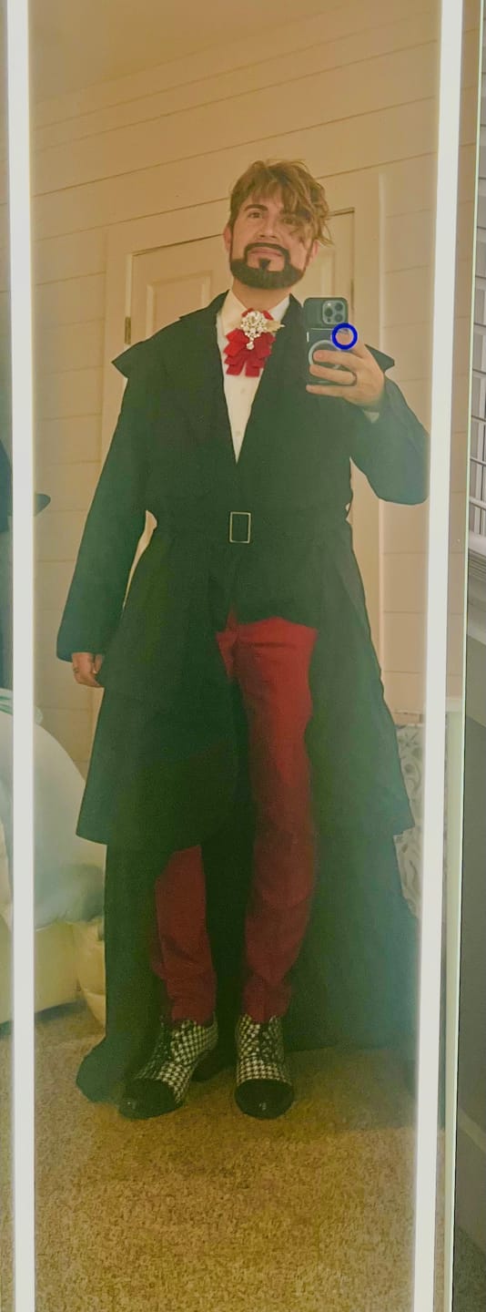 Customer photo review of Mens Ruffled Hem Casual Long Sleeve Blazer SKUL04323