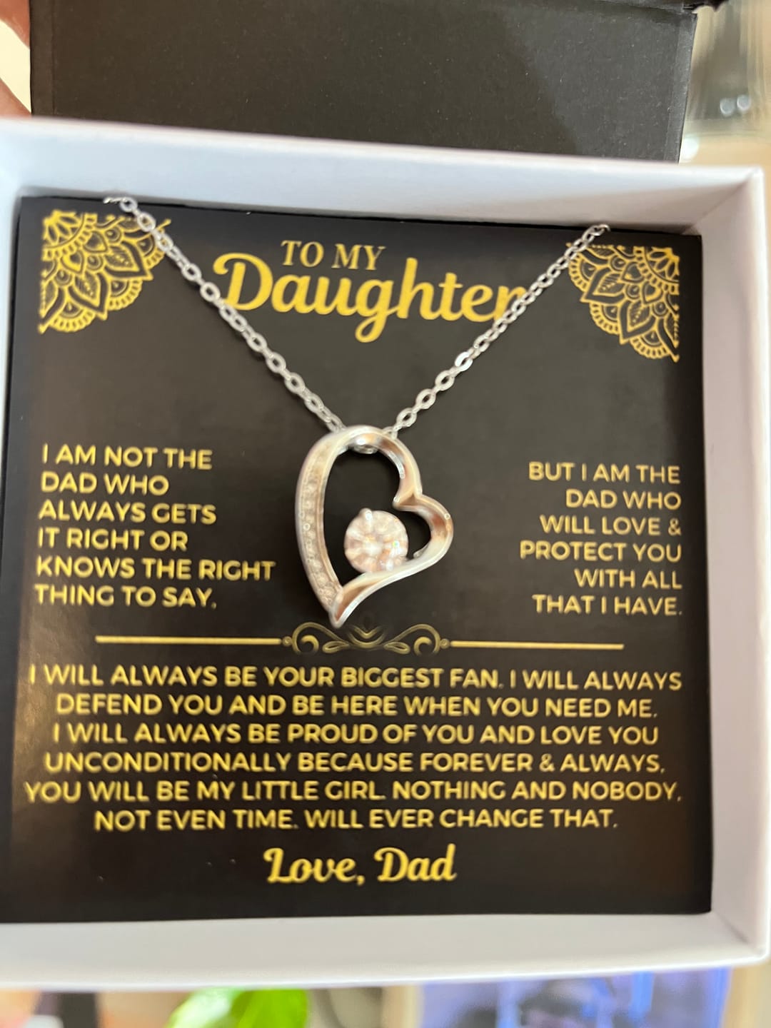 Customer photo review of To My Daughter - Love Dad - Beautiful Gift Set - SS559