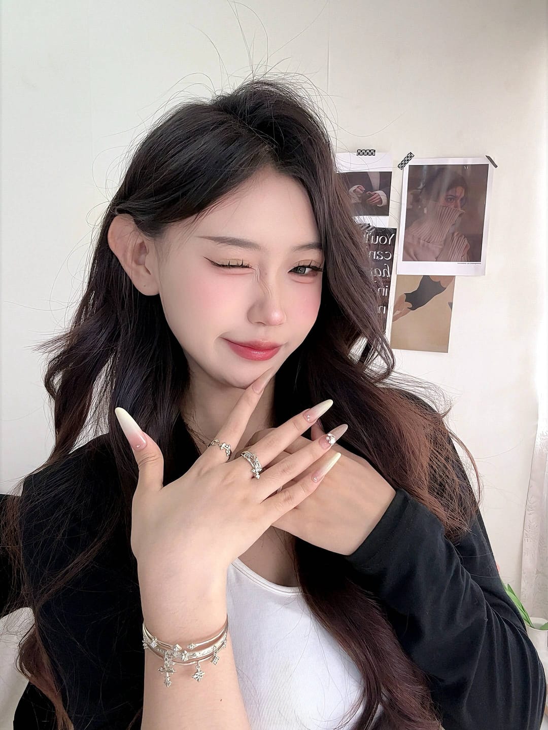 Customer photo review of "Bastet" 14K Gold Plated Elegant Statement Iris Adjustable Ring
