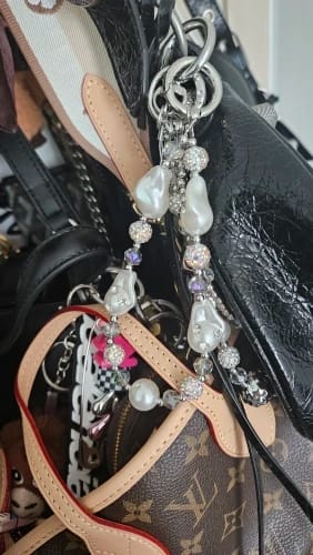 Customer photo review of Pearl Sparkle Bag Charm