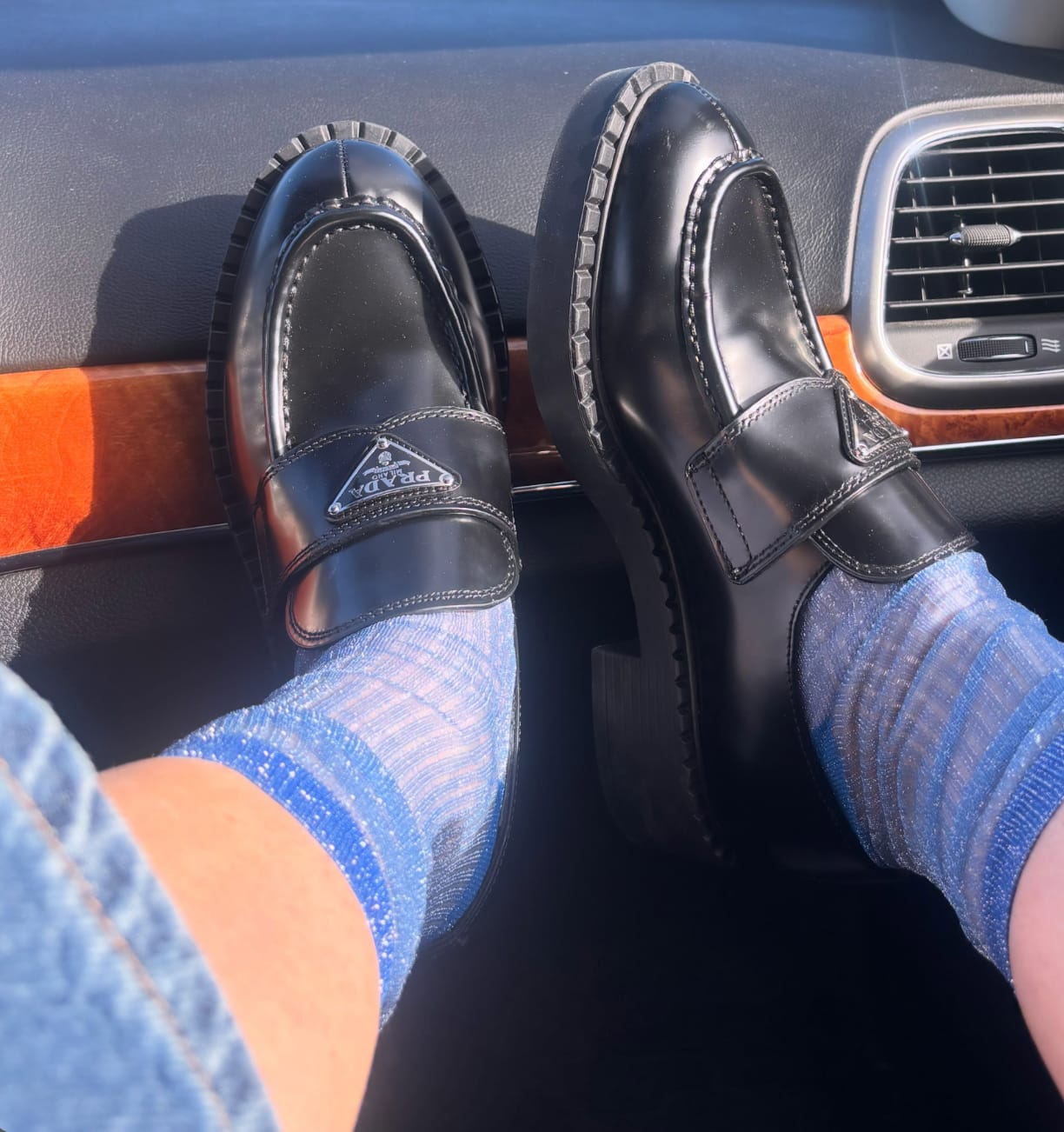 Customer photo review of PRA SCHOCOLATE BRUSHED LOAFERS BLACK CALFSKIN