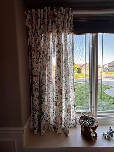 Customer photo review of Hattie Floral Linen Blend Custom Curtains