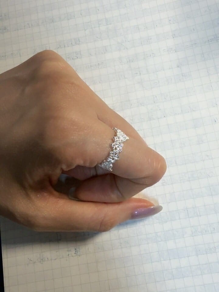 Customer photo review of "STARLIGHT LACE" 925 Sterling Silver Vintage Rococo Star Open Ring
