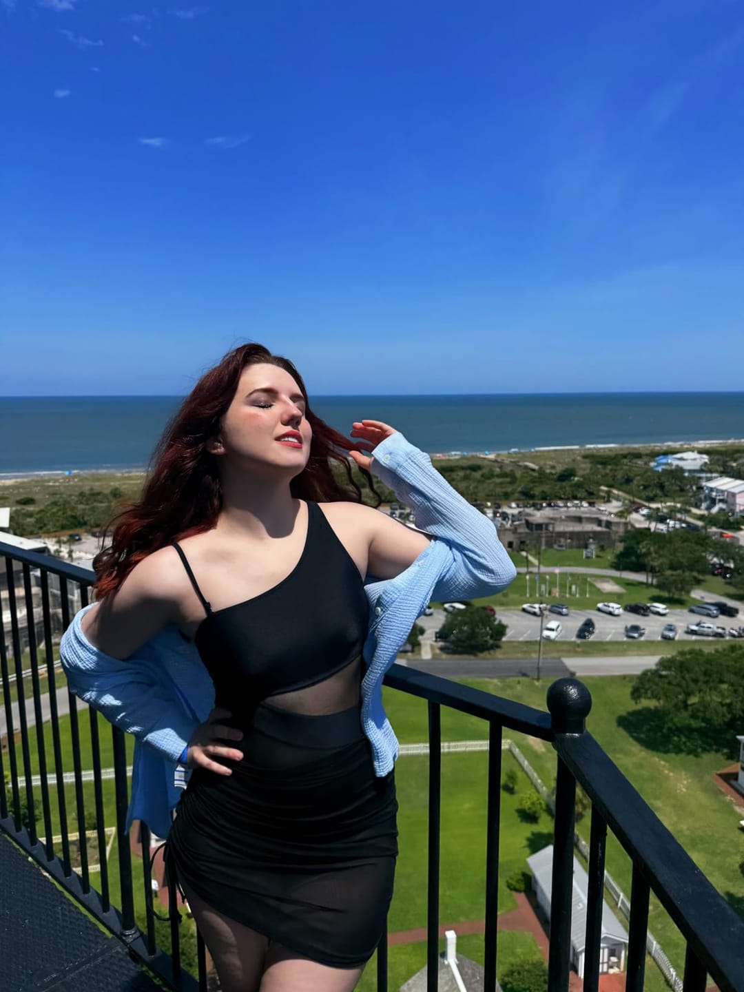 Customer photo review of Women Sexy One Piece Swim Dress Tummy Control Swimsuits One Shoulder Mesh Bathing Suit Skirts