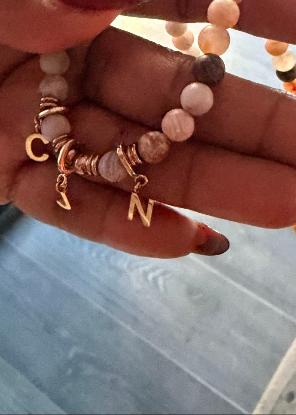 Customer photo review of Modern Letter Charms