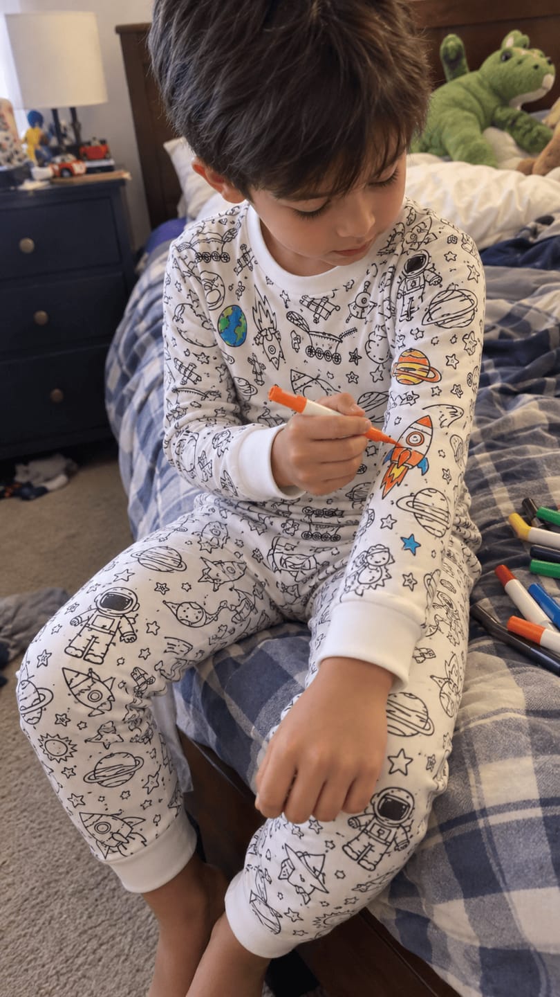 Customer photo review of ColorJoy™ Color-In Pajama Set