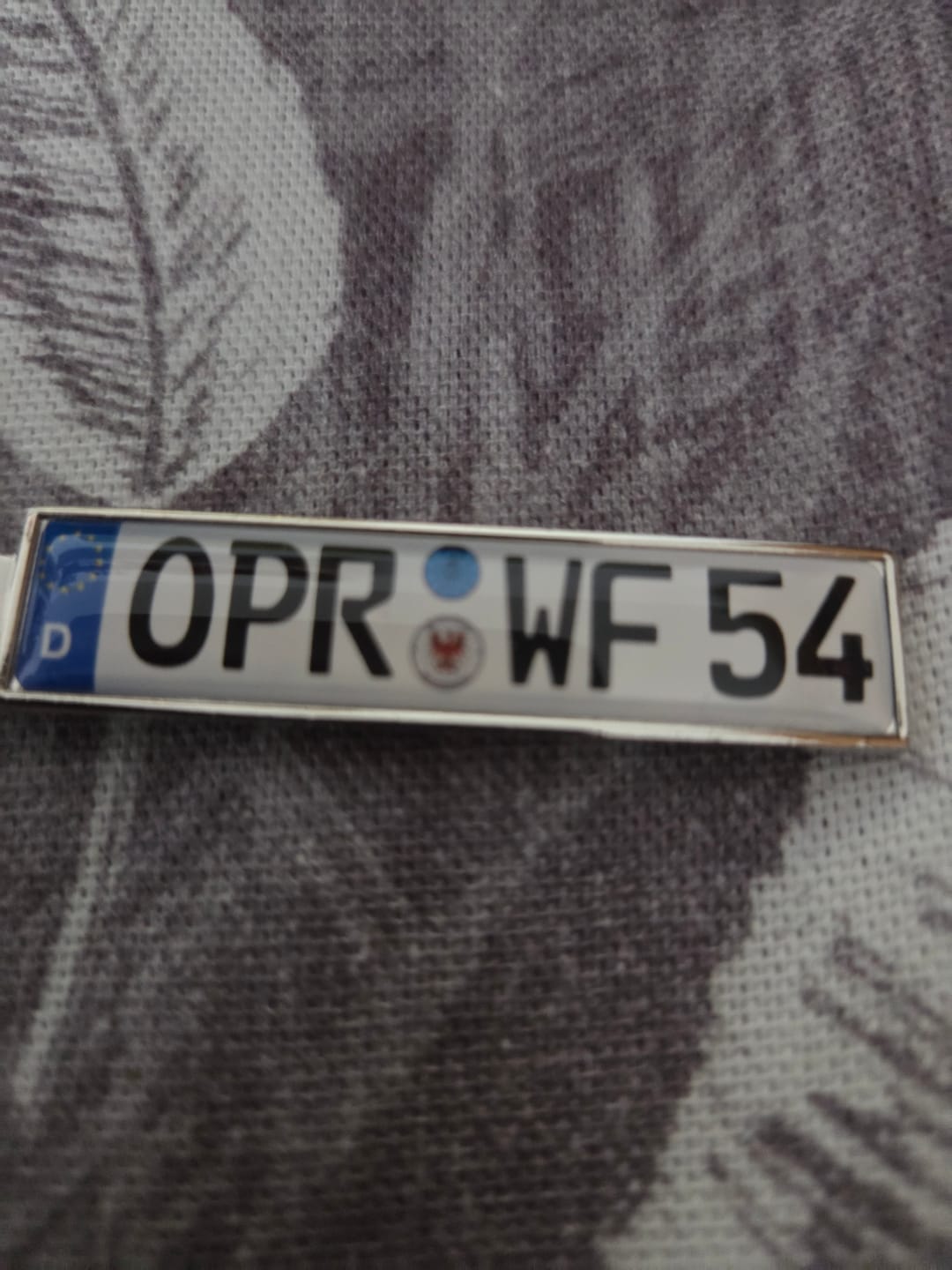 Customer photo review of Kennzeichen Schlüsselanhänger Mini Nummernschild Metall
