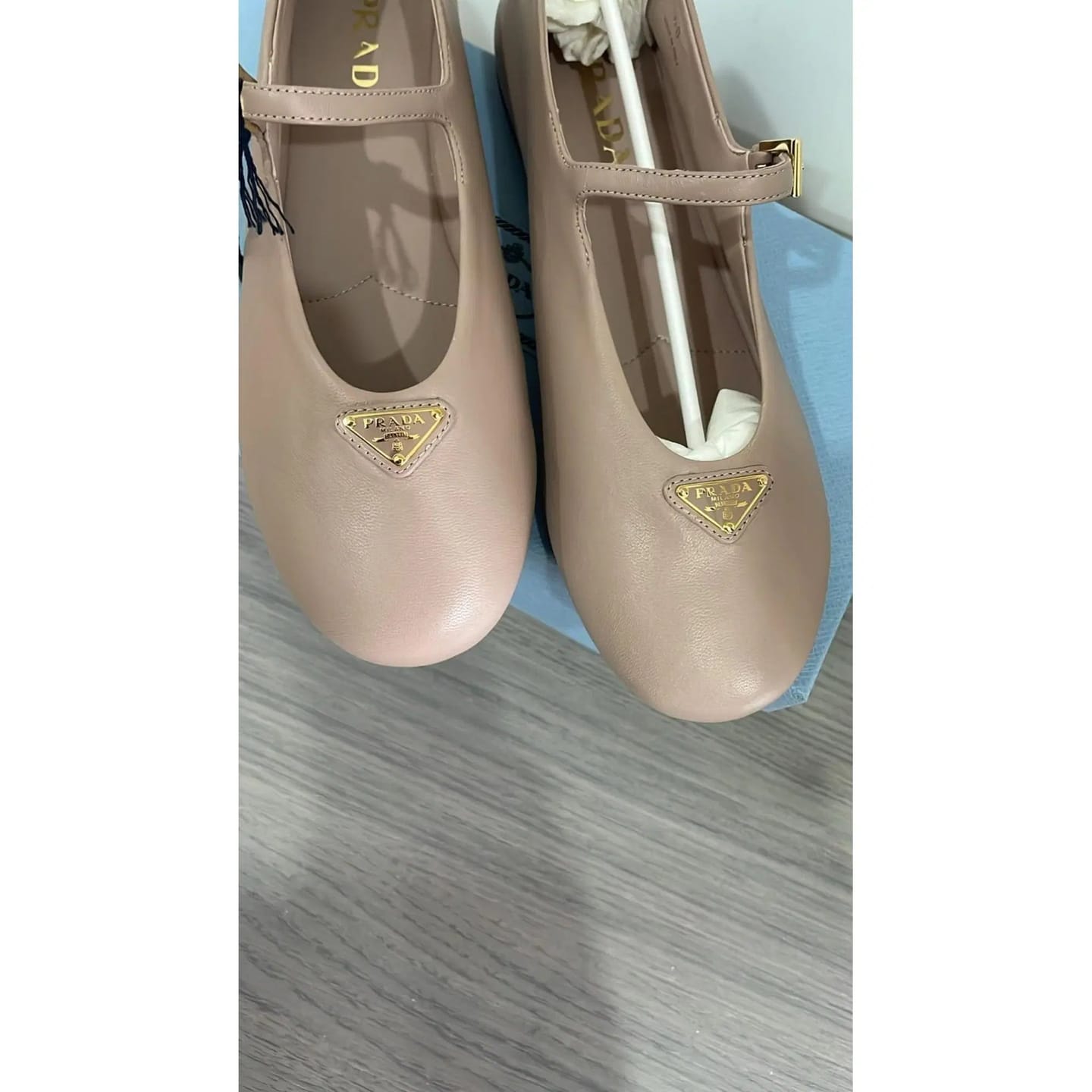 Customer photo review of Prada 2026 Ballet Flat Suede Sheepskin 715617