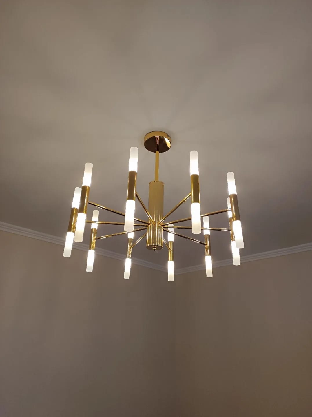 Customer photo review of Iron Chandelier, Acrylic Shades, Stick Style, LED, 68-100 cm