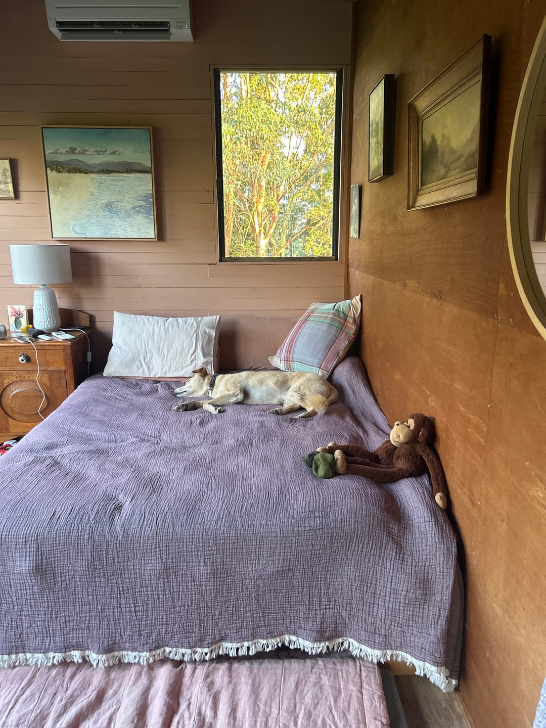 Customer photo review of Serenity Soft Muslin Quilt - Vintage Plum