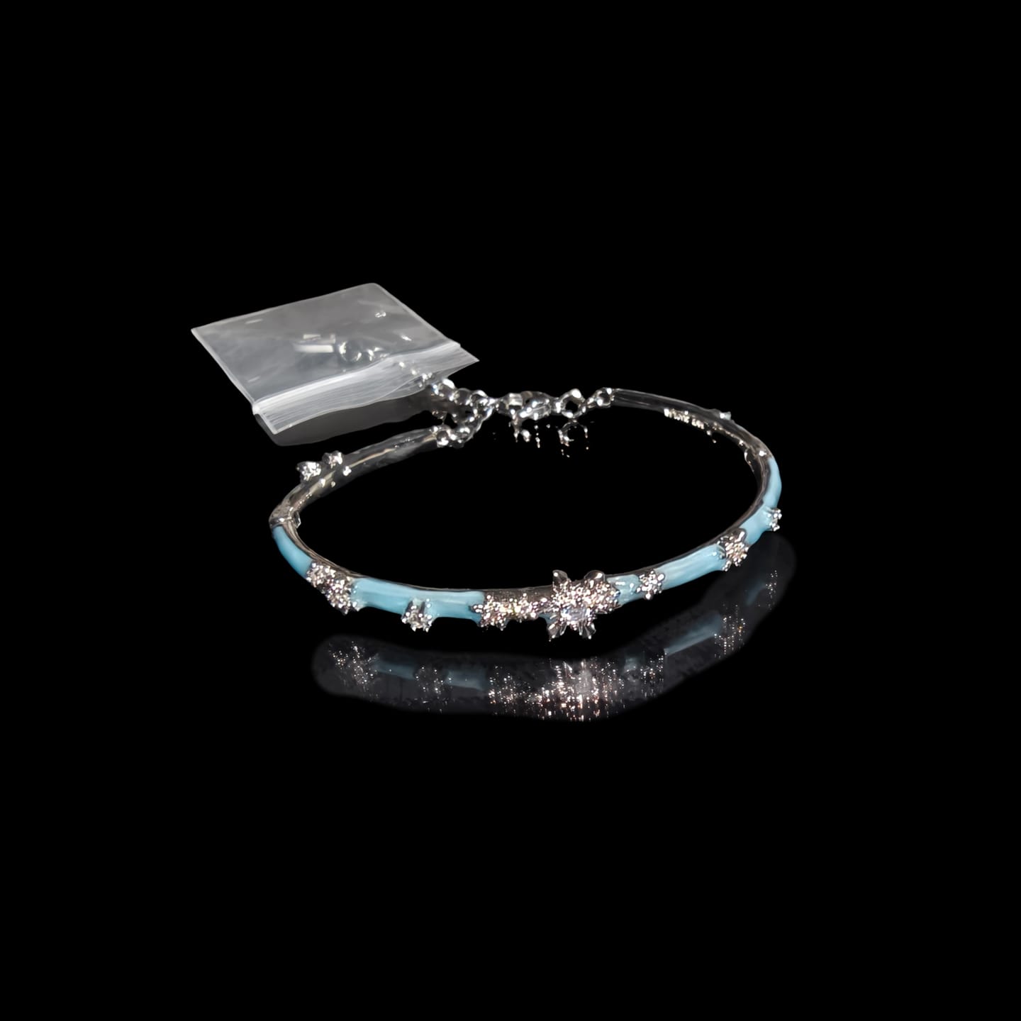 Customer photo review of "Snow Land" Platinum Plated Snowflake Charm Bracelet