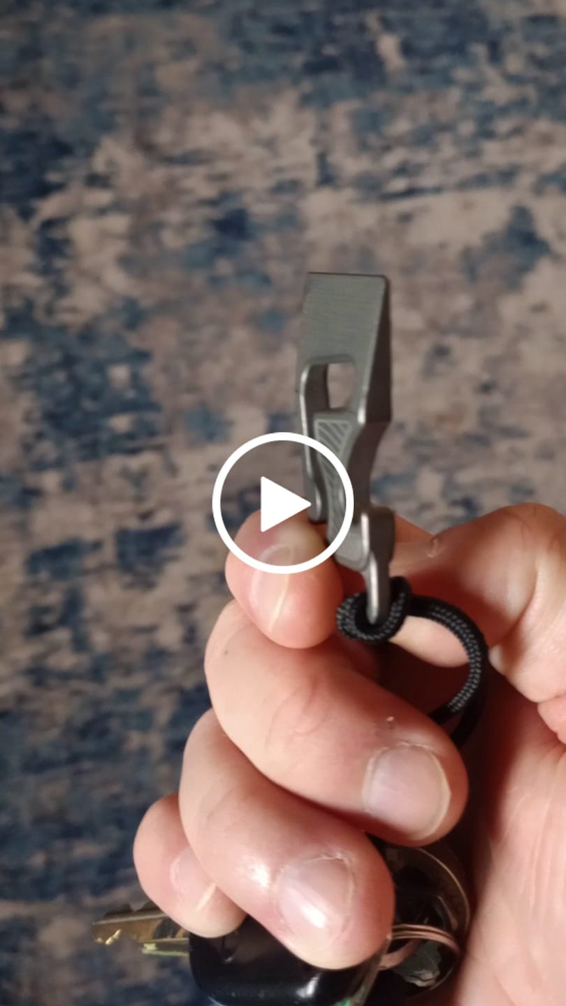 Customer video review of NGMCo. The Minion 2.05" Titanium Belt Hook Key Clip – Pry, Bottle Opener, 1/4" Wrench, 6Al4V – Made in USA