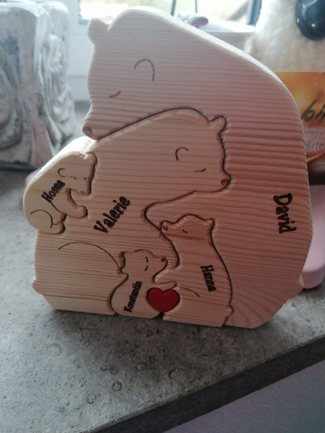 Customer photo review of Bärenfamilie - Süße Personalisierte Holzbären zum Aufstellen für die Familie