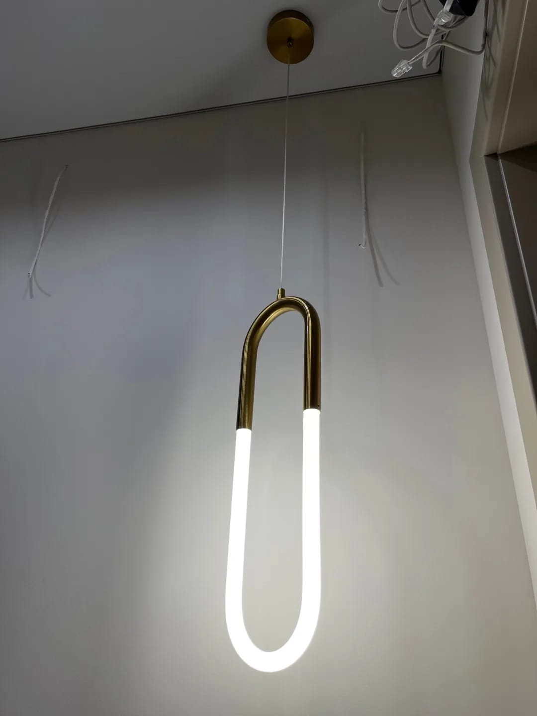 Customer photo review of Gold Pendant Light, Integrated LED, Iron and Acrylic, 20-51 cm
