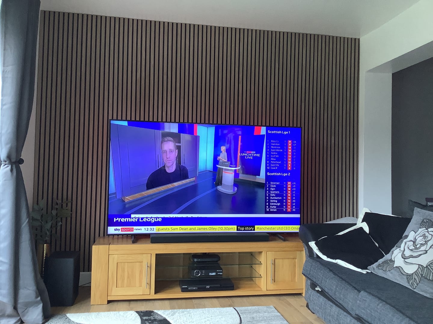 Customer photo review of Acoustic Slat Wall Panels Wooden Decorative Wall Panels Walnut Premium 2.4m x 0.6m