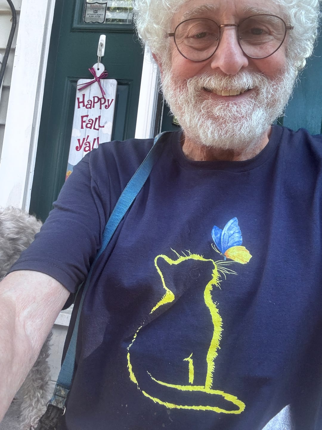 Customer photo review of Cat and Butterfly T-Shirt