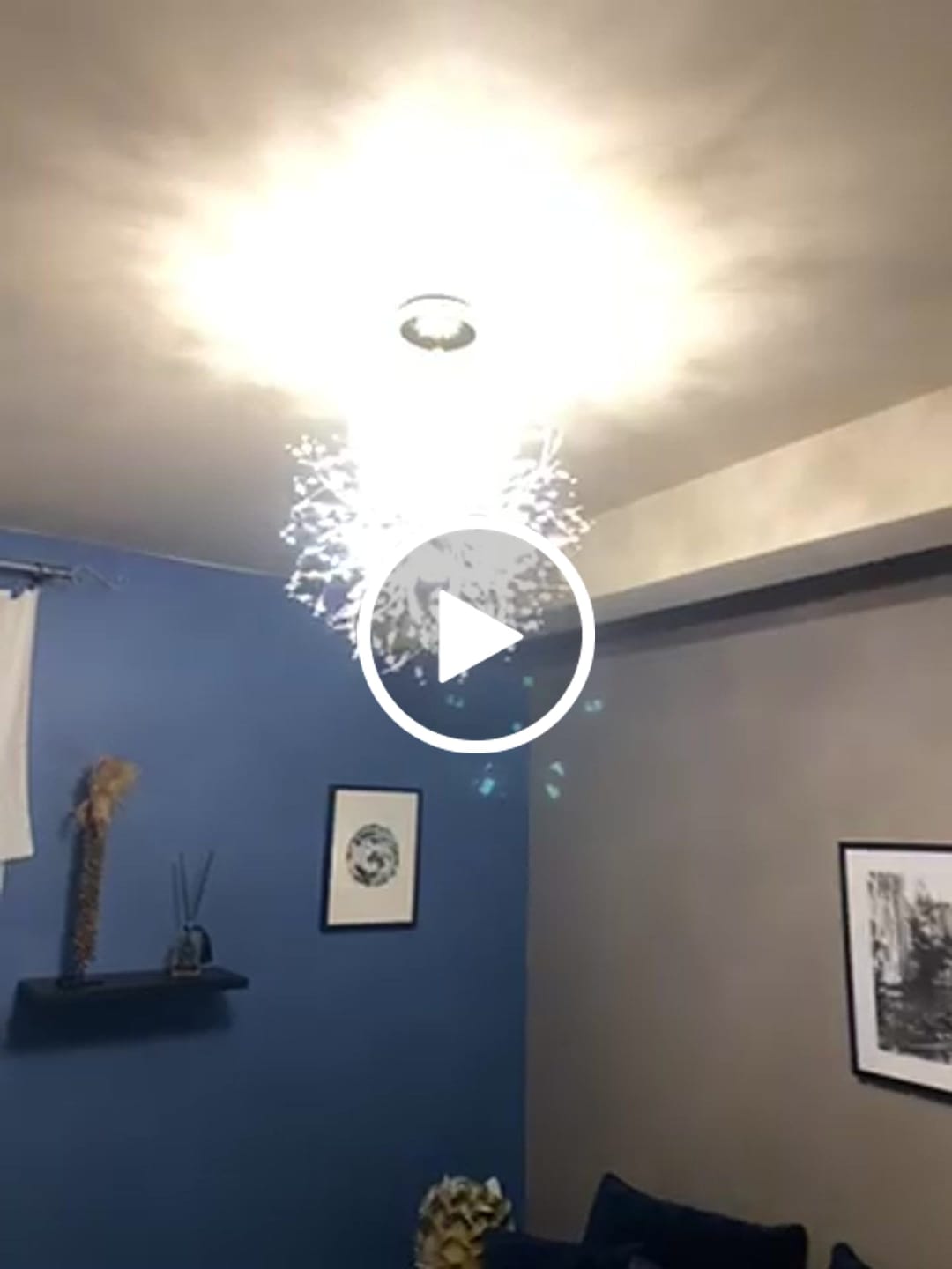 Customer video review of Suspension pissenlit ronde | Métal doré & argenté