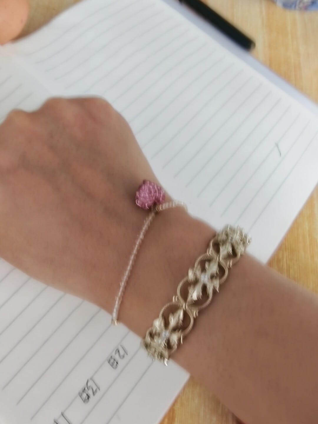 Customer photo review of "Bastet" 14K Gold Plated Vintage Iris Statement Bracelet
