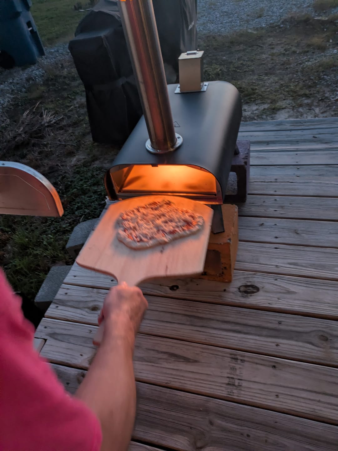 Customer photo review of 12” Triple-Fuel Pizza Oven – Wood Pellet, Gas & Electric Compatible
