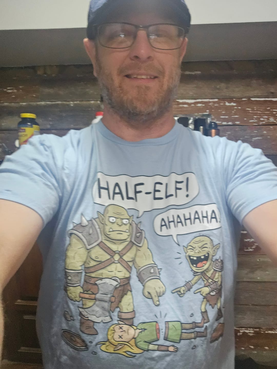 Customer photo review of Half-Elf T-Shirt