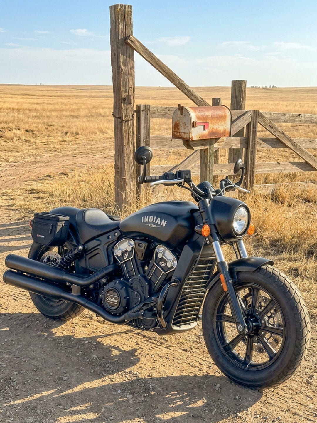 Customer photo review of 8L - Patriot Small Indian Scout Bobber Throw Over Saddlebags