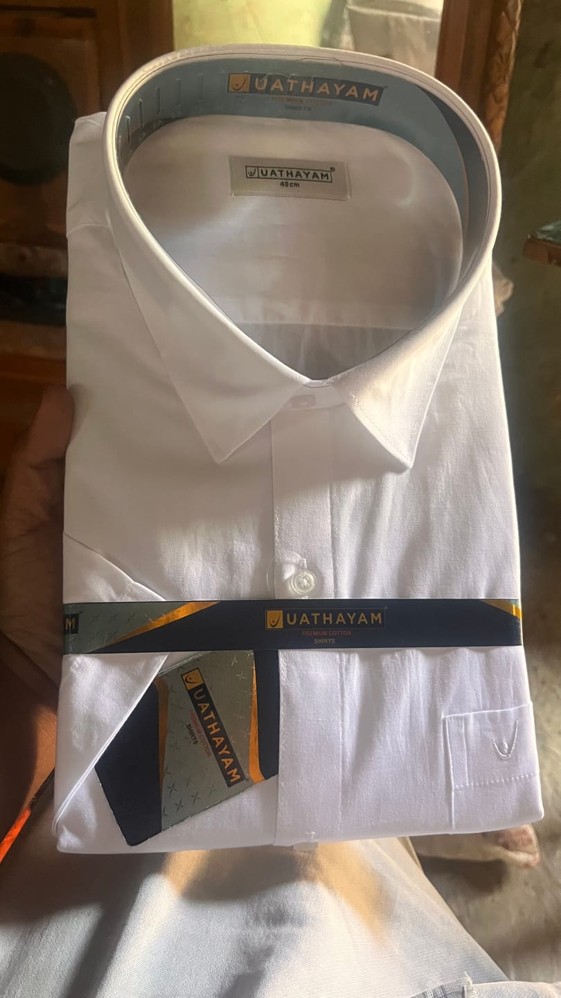 Customer photo review of Double Delight White Shirts - 2 Pcs Combo Pack