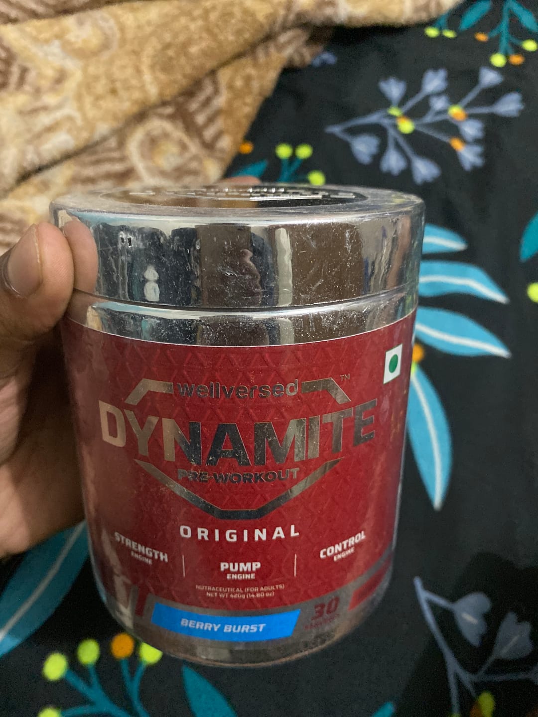 Customer photo review of Dynamite Pre-Workout (420g, 30 Servings) | Berry Burst
