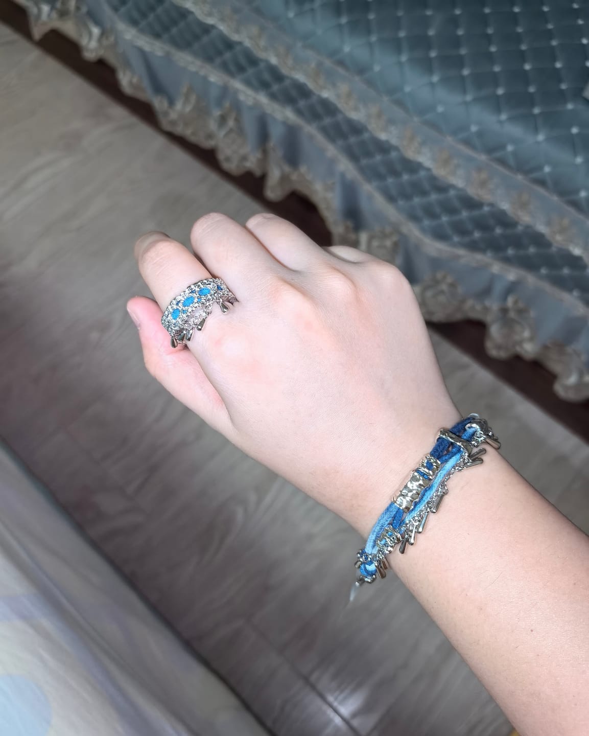 Customer photo review of "MIAO" 925 Sterling Silver Tassel Statement Ring