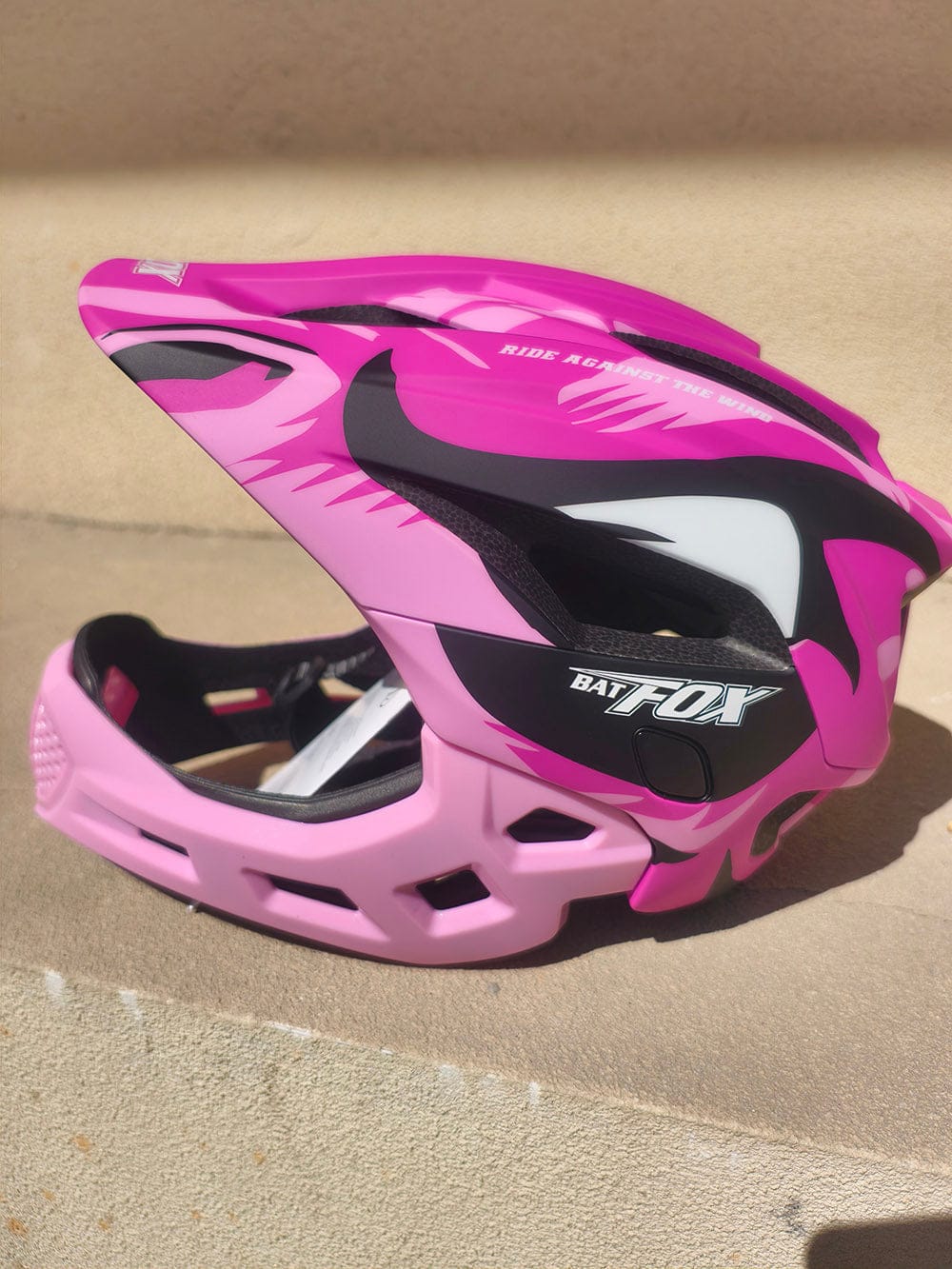 Customer photo review of BATFOX 2-in-1 Kids Teens Full-Face Helmet