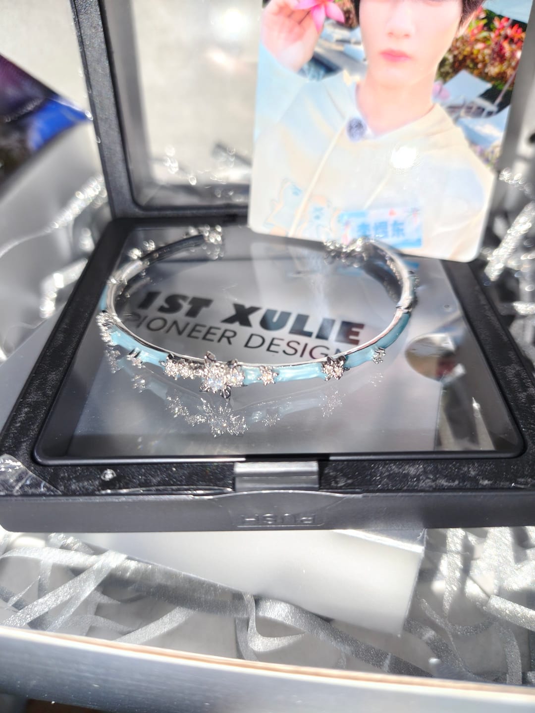 Customer photo review of "Snow Land" Platinum Plated Snowflake Charm Bracelet