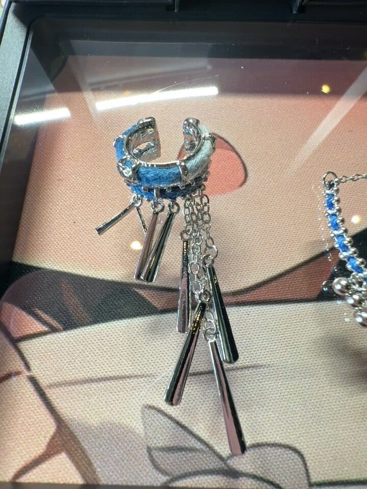 Customer photo review of "MIAO" Platinum Plated Miao Ethnic Tassel Ear Cuffs, Non-Pierced Dangle Earrings