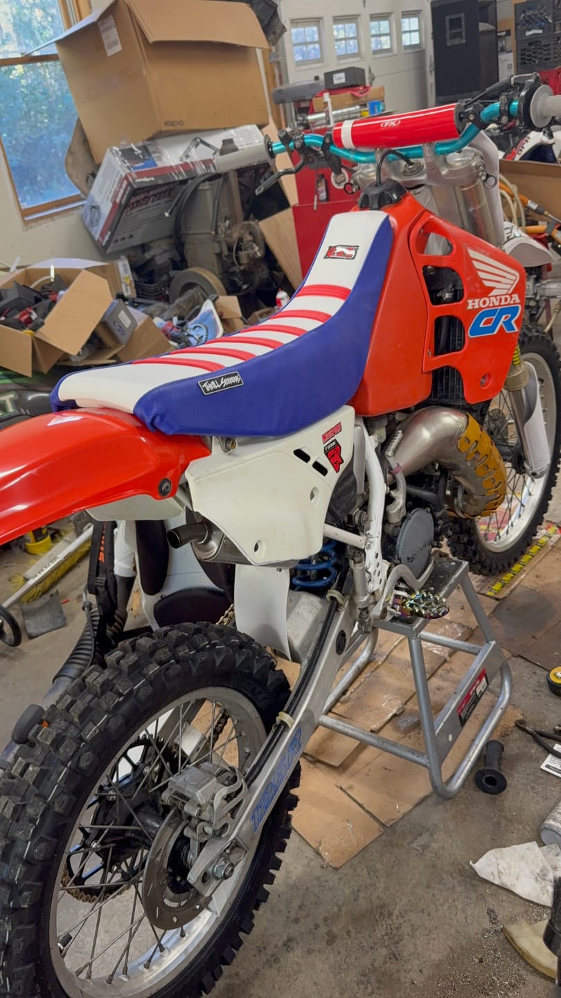 Customer photo review of Custom Seat Cover: 1990 Honda CR125R