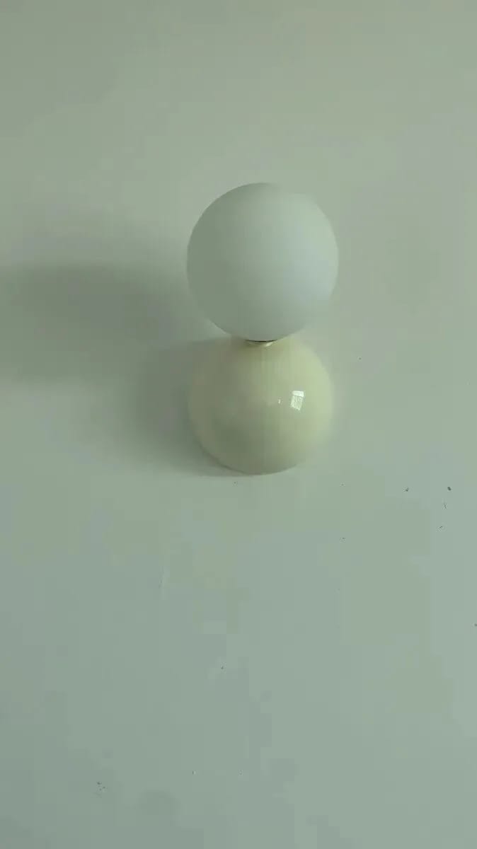 Customer photo review of Wall Light, Frosted Globe on Glossy Round Base, Wall Sconce, 18 cm