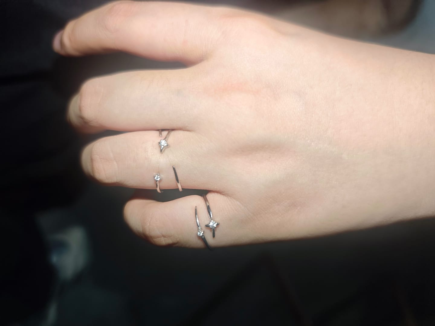 Customer photo review of "STARLIGHT LACE" 925 Sterling Silver Vintage Rococo Star Open Ring