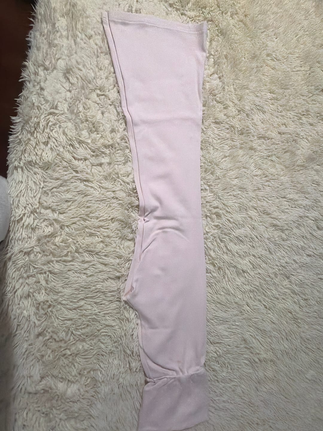Customer photo review of Whimsy Doll Cotton Active Fold over Long Pants (White Polka)