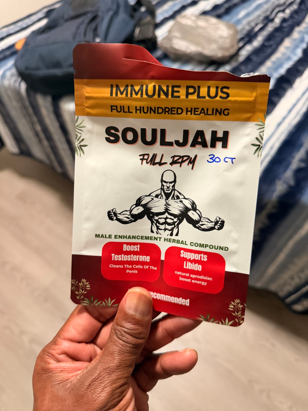 Customer photo review of SoulJah Men's Herbal Wellness Capsules | Wildcrafted Daily Blend