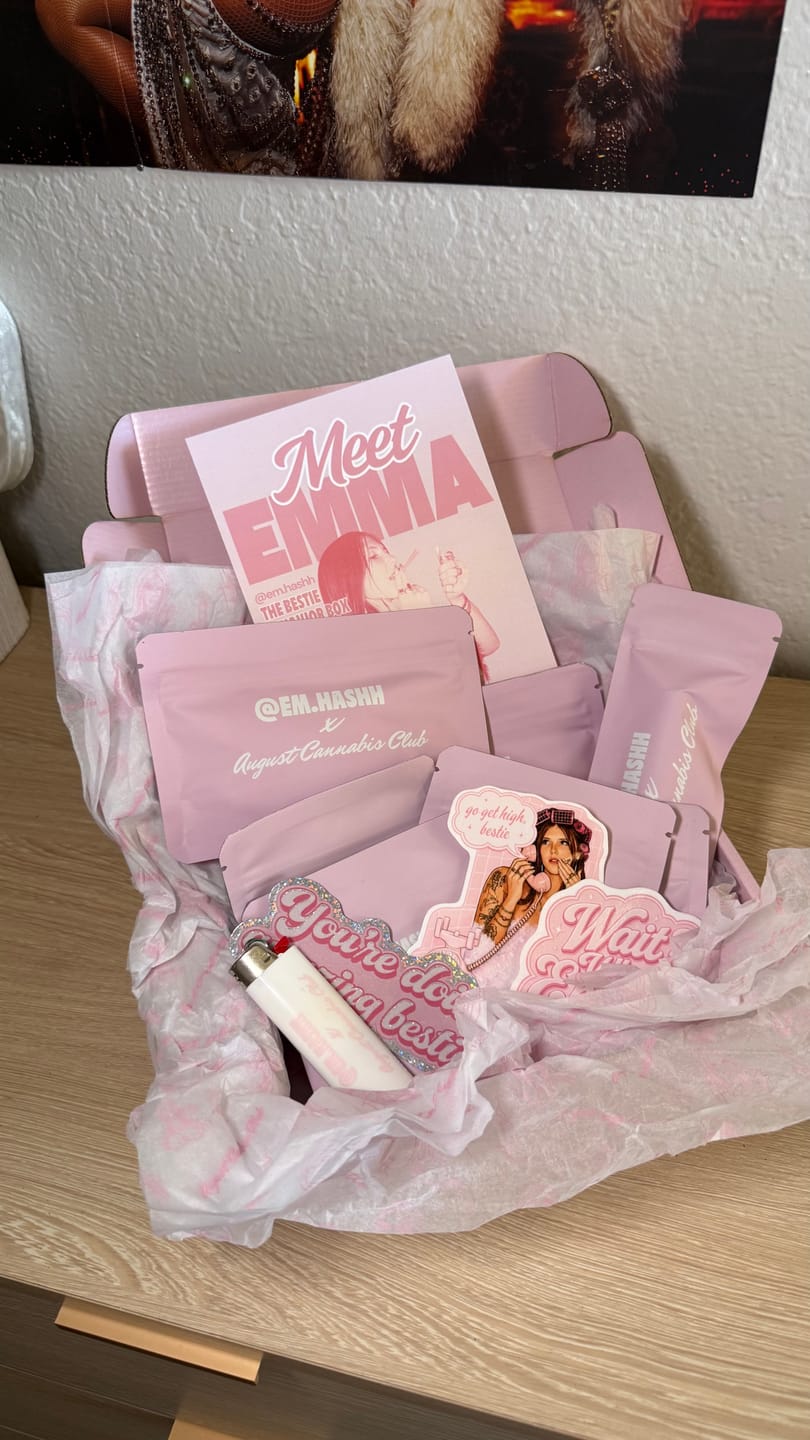 Customer photo review of The Bestie Behavior Box — em.hashh × August Cannabis Club