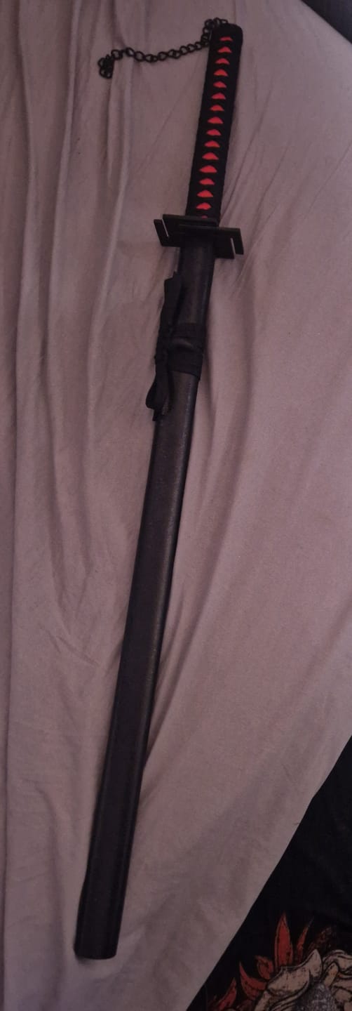 Customer photo review of Bleach Sword Zangetsu Metal Katana Sword Of Ichigo Kurosaki
