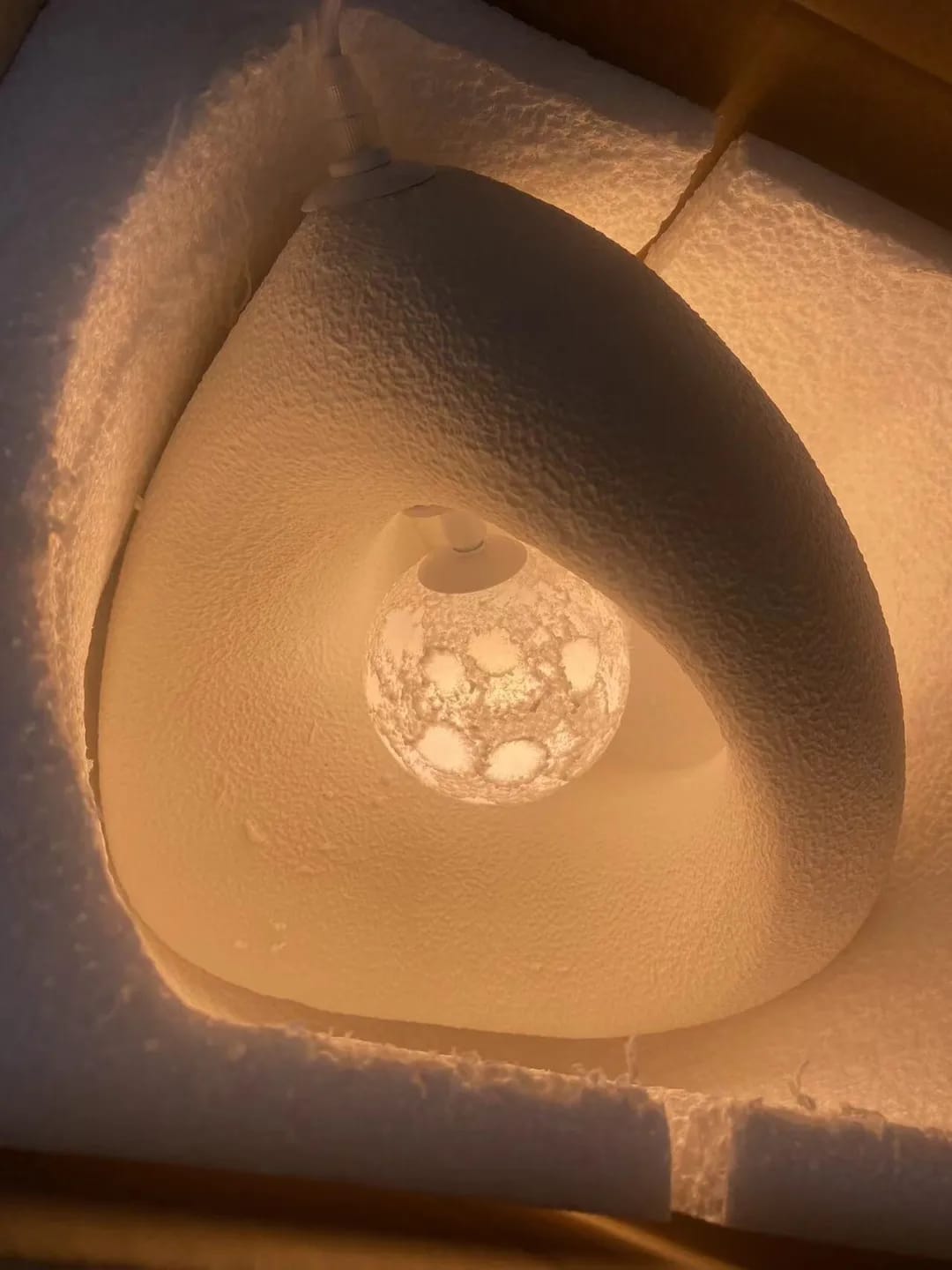 Customer photo review of Resin Teardrop Pendant Light, Adjustable Cord, 32 cm