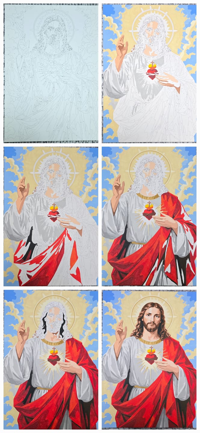 Customer photo review of Customized Paint by Numbers Kit - Paint Your Own Photo