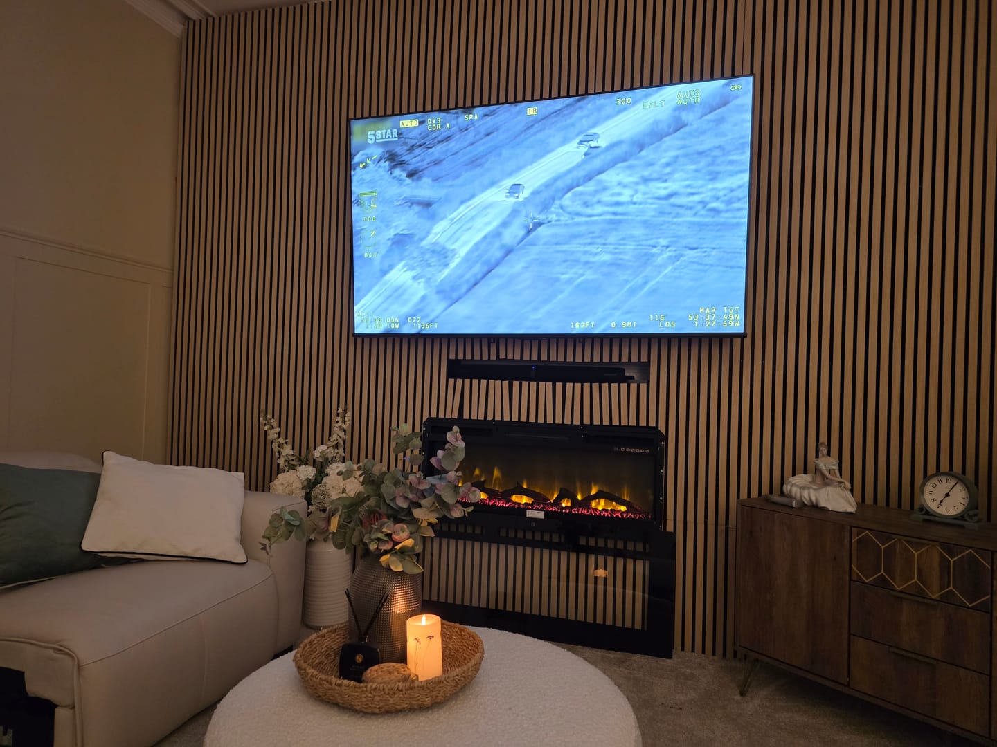Customer photo review of Acoustic Slat Wall Panels Wooden Decorative Wall Panels Natural Oak Premium 2.4m x 0.6m